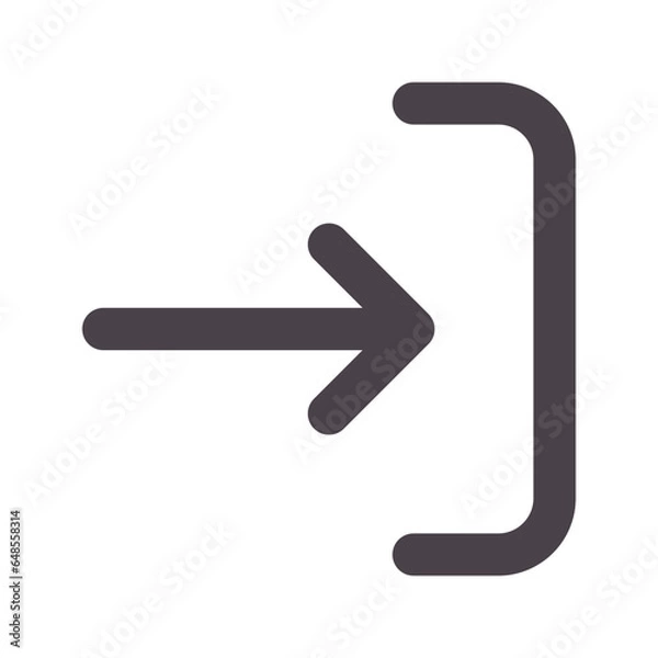 Obraz login flat line icon