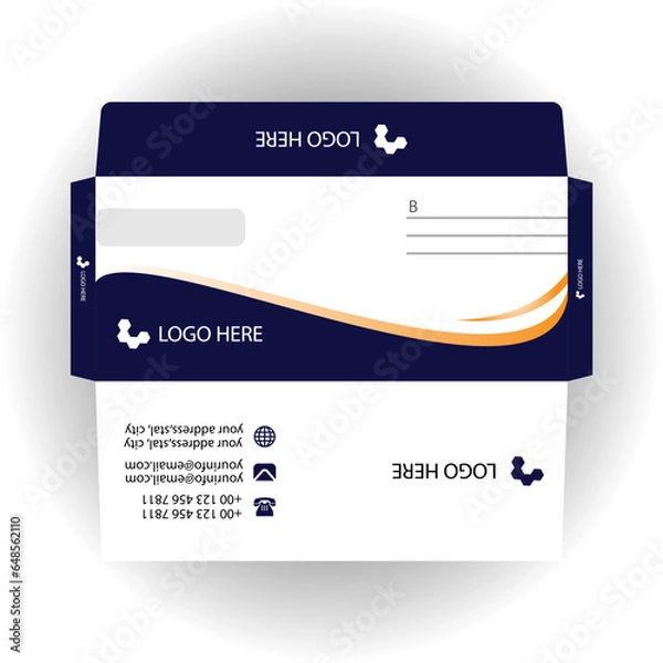 Obraz Vector corporate envelope design template.
