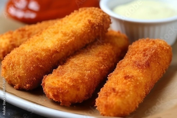 Fototapeta Mozzarella sticks. Generate Ai
