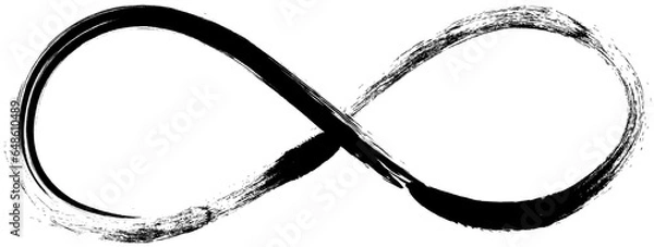 Obraz infinity sign drawn with ink strokes