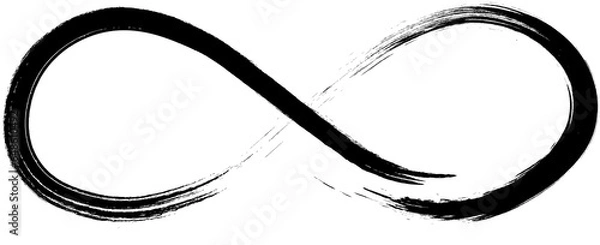 Obraz infinity sign drawn with ink strokes