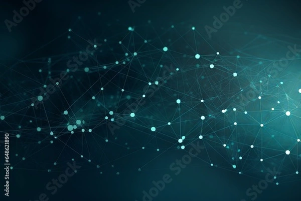 Fototapeta Abstract blue background with geometric patterns