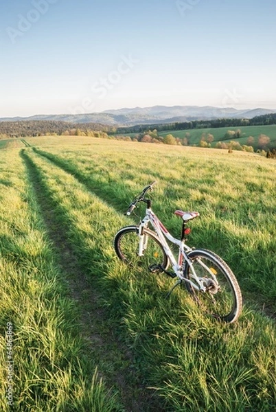 Obraz Mountain biking in Bieszczady, Poland