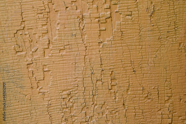 Obraz Abstract texture background. Peeling paint on a yellow surface