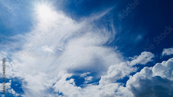 Fototapeta blue sky with clouds