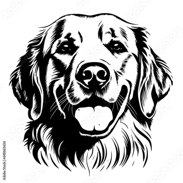 Obraz golden retriever vector