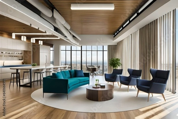 Obraz modern dining room with table