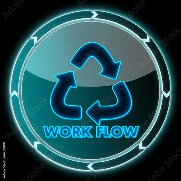 Obraz glaring electronic workflow sign