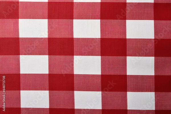 Obraz red and white striped fabric texture background