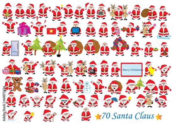 Fototapeta Mikołajów 70 sztuk