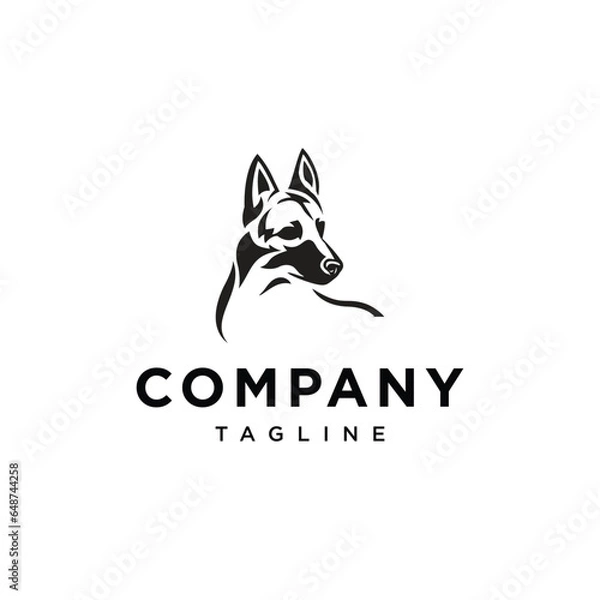 Obraz german shepherd head logo icon vector template.eps