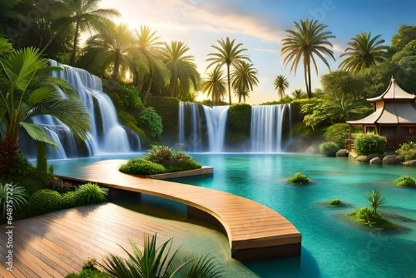 Obraz pool in tropical resort