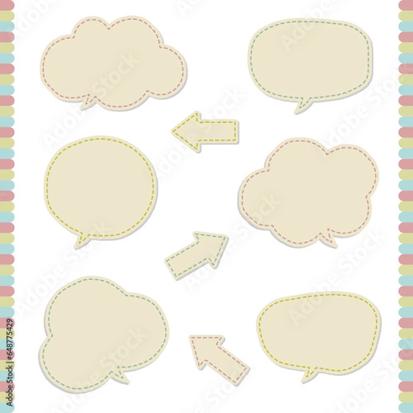 Obraz 大人ガーリーでシンプルなベクター吹き出しセット