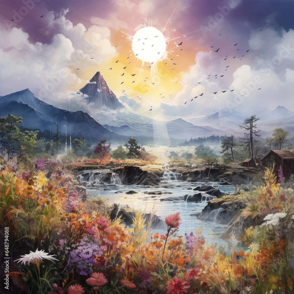 Obraz 日本絵風　太陽の危機