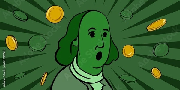 Obraz Franklin coin shock