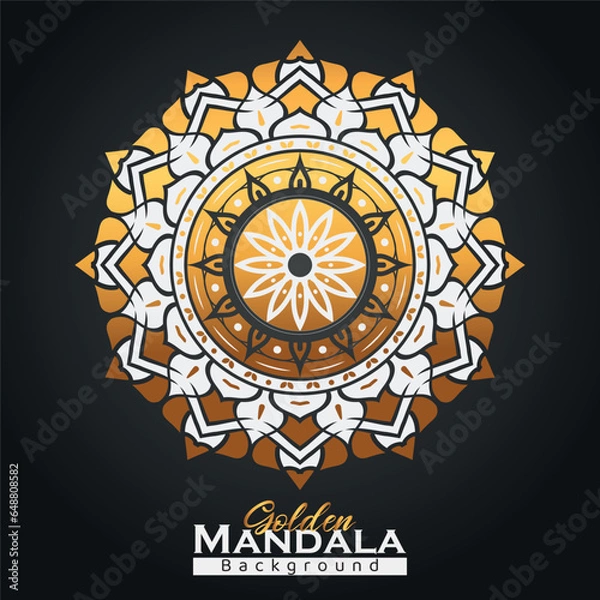 Obraz Golden mandala background design template