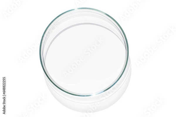 Obraz Empty Petri dish. With transparent bottom. on isolated transparent background