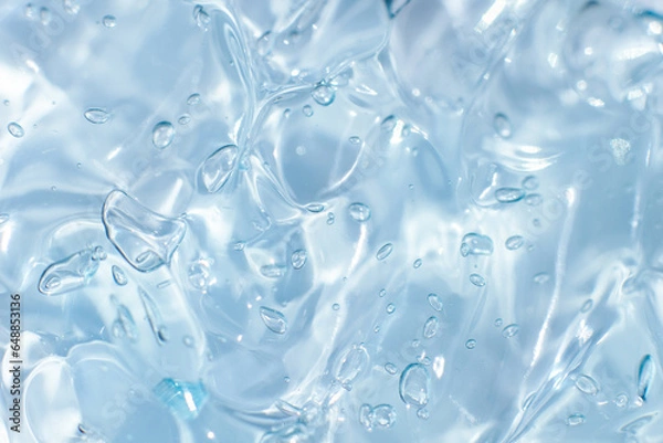 Fototapeta Transparent gel closeup with bubbles