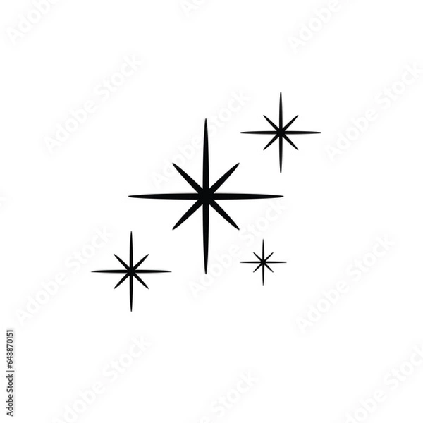 Fototapeta lines of stars sparkle and twinkle