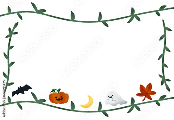 Obraz ハロウィン　葉っぱ　フレーム