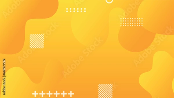 Obraz yellow gradient dynamic fluid shapes abstract background