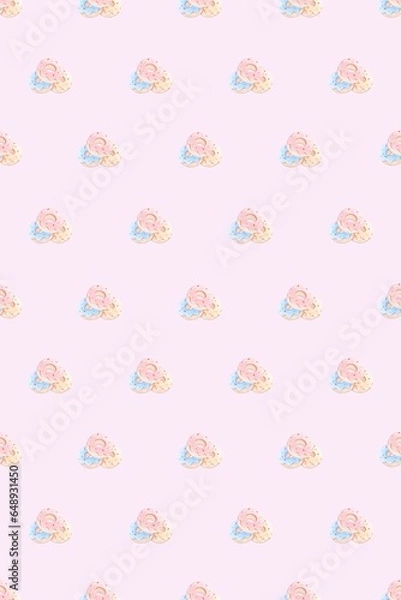 Fototapeta seamless pattern with donut