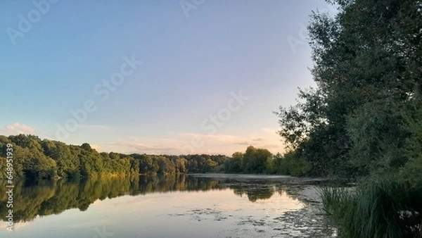Obraz sunset over the river