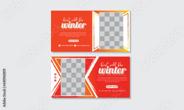 Obraz Sale billboard design for winter collection and outstanding billboard advertisement design for winter outfit