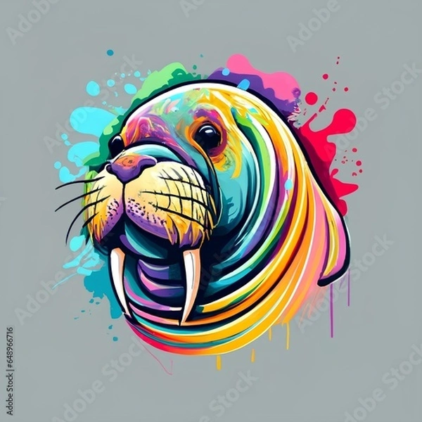 Obraz Whimsical Walrus Splash