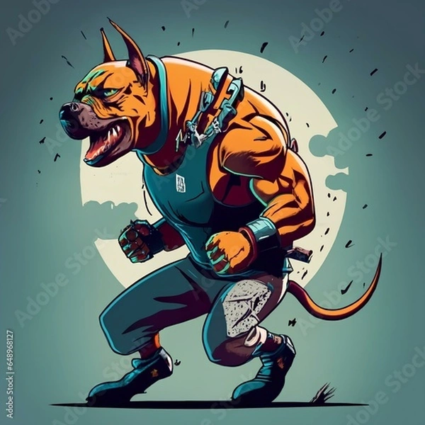 Obraz Menacing Pit Bull: K.O. ZAK