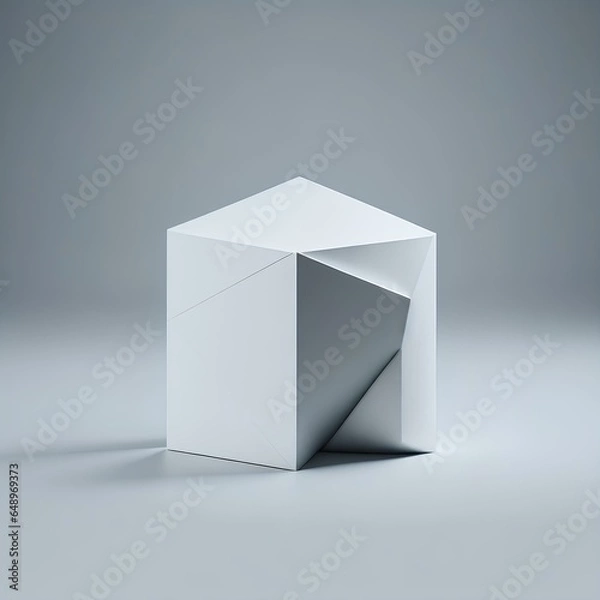 Obraz 3d white box