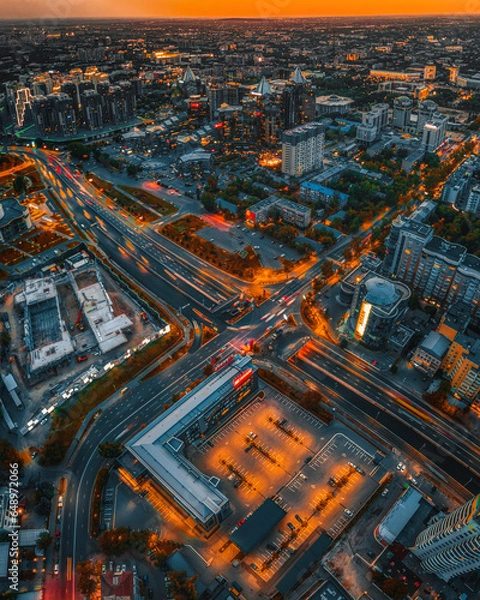 Obraz traffic at night