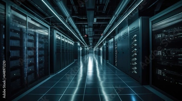 Fototapeta Artificial Intelligence Data Center
