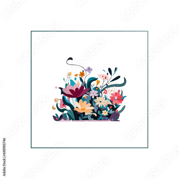 Obraz Vector botanical wall arts, with flowers