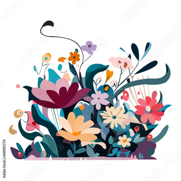 Obraz Vector botanical wall arts, with flowers