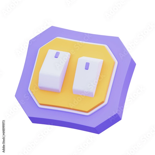 Fototapeta Electric Switch 3D Illustration