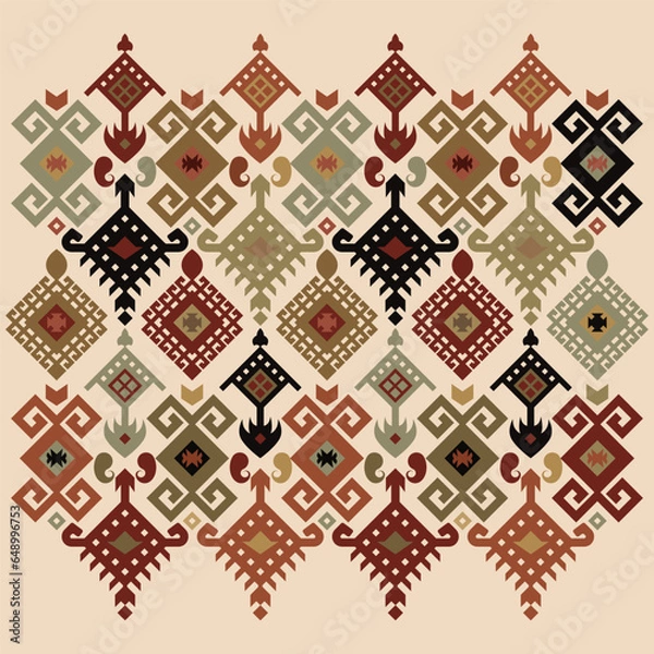 Obraz A geometric pattern created with unique shapes