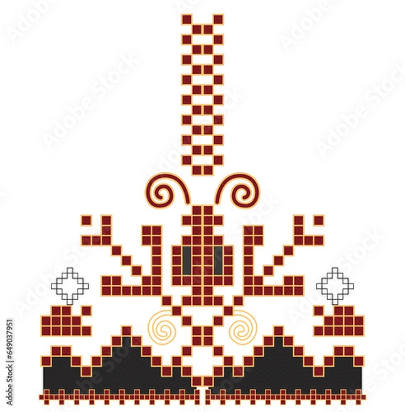 Obraz A beautiful cross stitch pattern of a chandelier