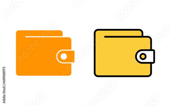 Fototapeta Wallet icon set  for web and mobile app. wallet sign and symbol