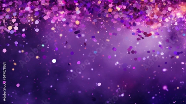 Fototapeta Celebration and colorful confetti party abstract background