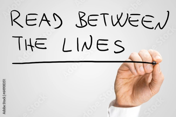 Fototapeta Read between the lines