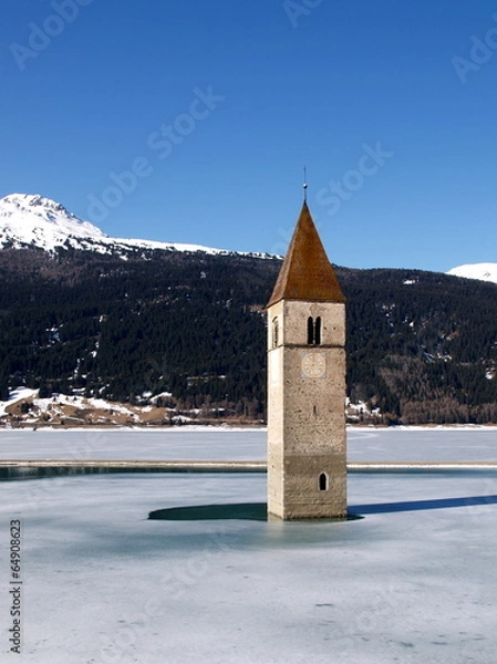 Obraz Kirchturm im See