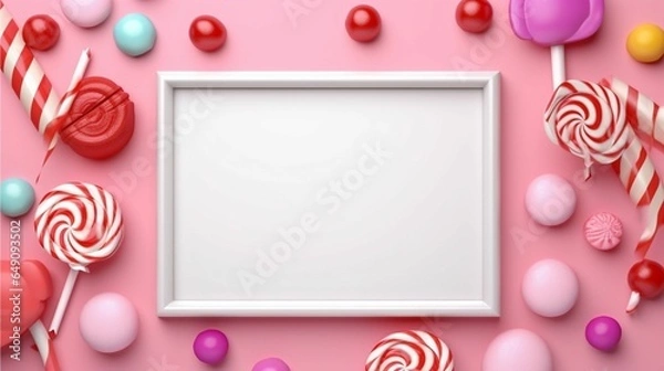 Fototapeta candy frame with candy