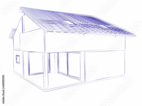 Obraz Skizze Haus