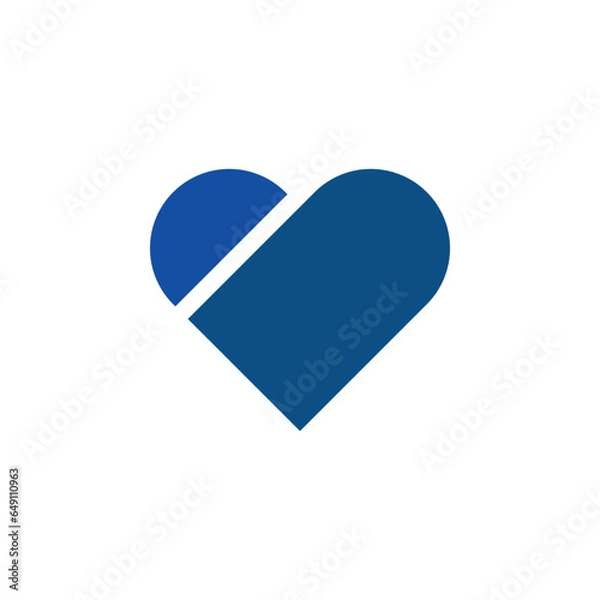 Obraz color heart icon vector graphics on a white background