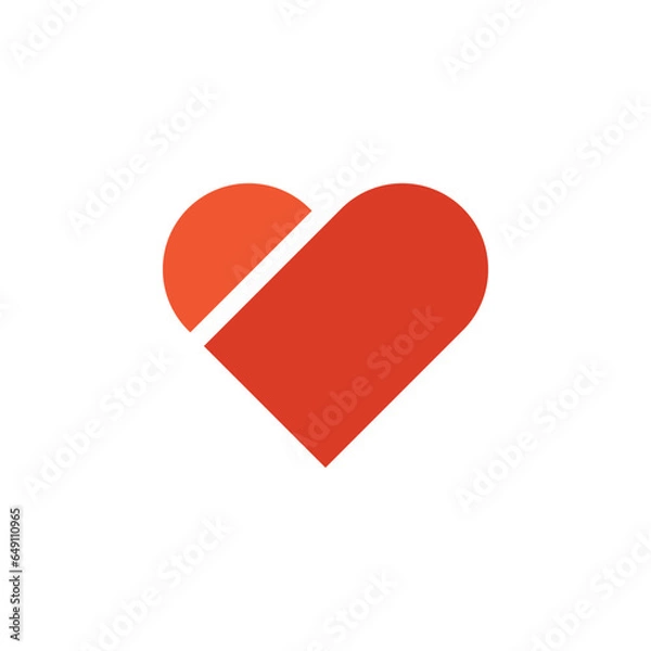 Obraz color heart icon vector graphics on a white background