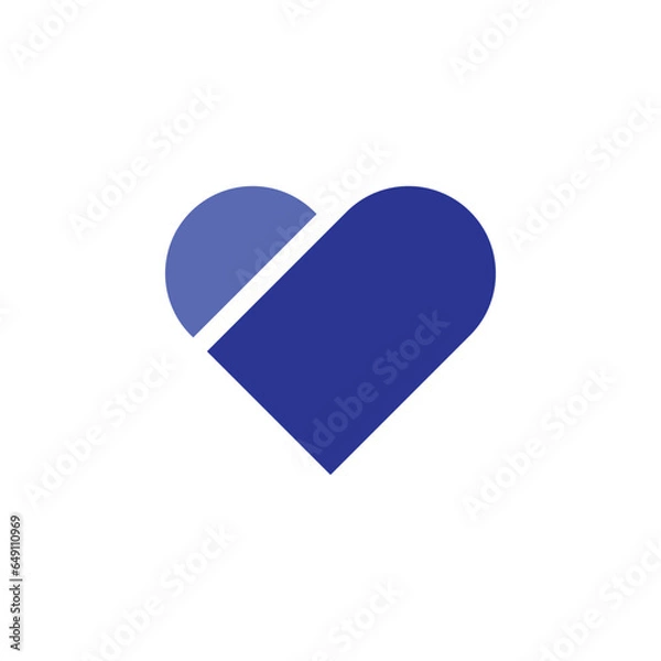 Obraz color heart icon vector graphics on a white background