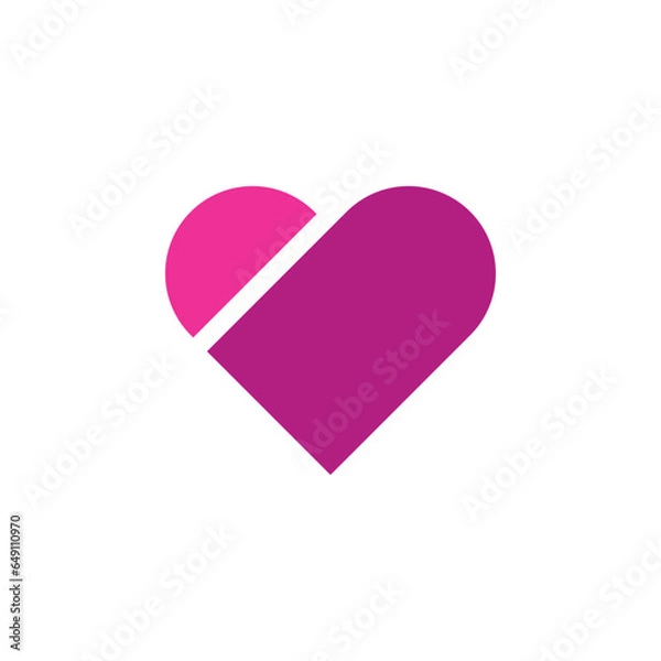 Obraz color heart icon vector graphics on a white background