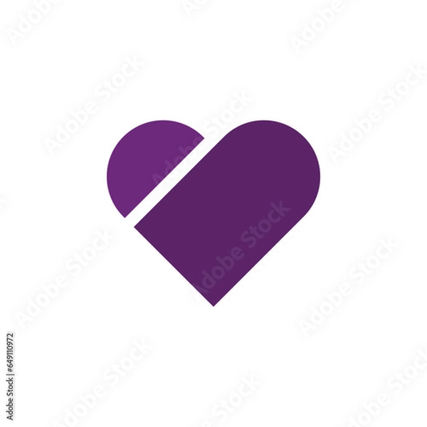 Obraz color heart icon vector graphics on a white background