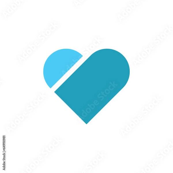 Obraz color heart icon vector graphics on a white background